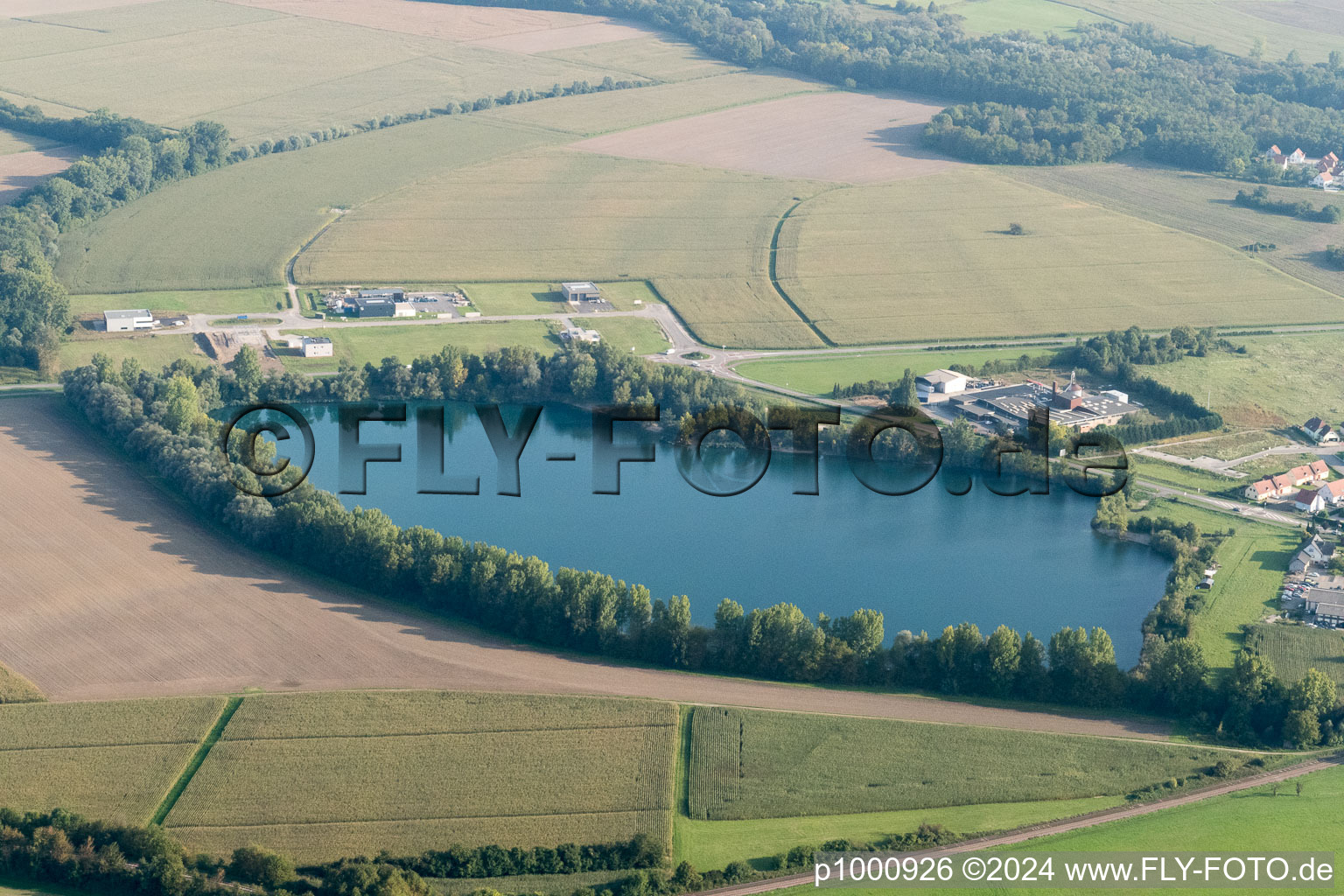 Rountzenheim dans le département Bas Rhin, France vu d'un drone