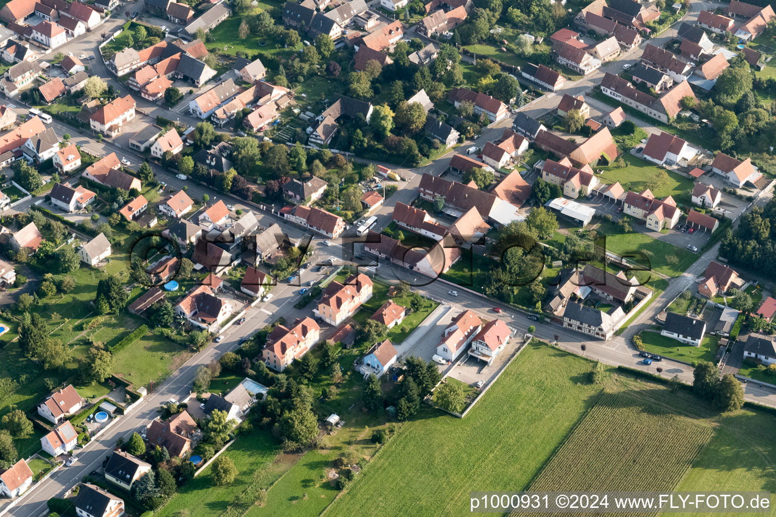 Photographie aérienne de Rountzenheim dans le département Bas Rhin, France