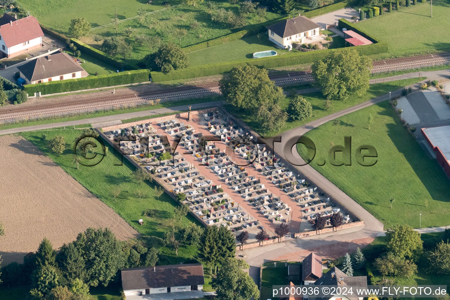 Rountzenheim dans le département Bas Rhin, France d'en haut