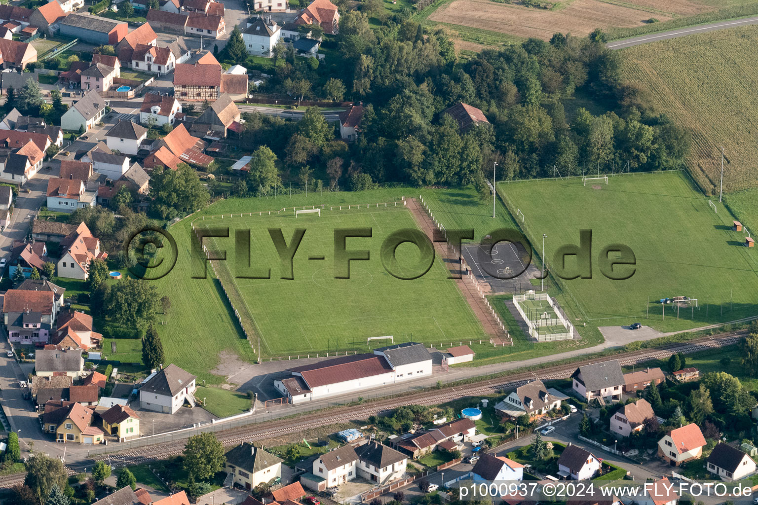 Rountzenheim dans le département Bas Rhin, France hors des airs