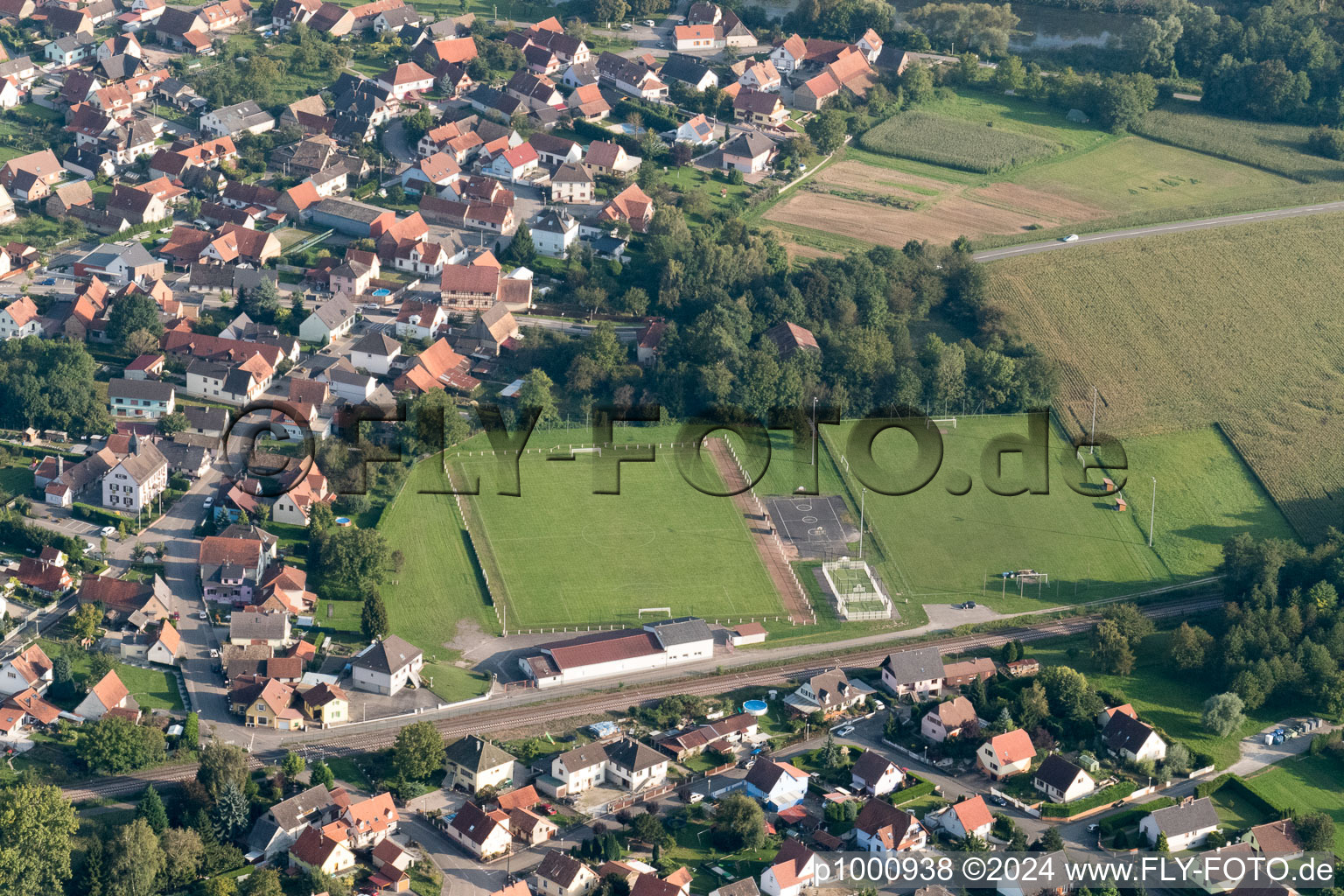 Rountzenheim dans le département Bas Rhin, France vue d'en haut