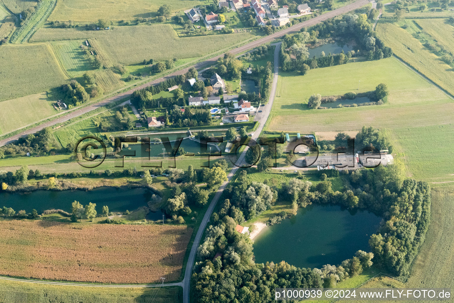 Enregistrement par drone de Drusenheim dans le département Bas Rhin, France