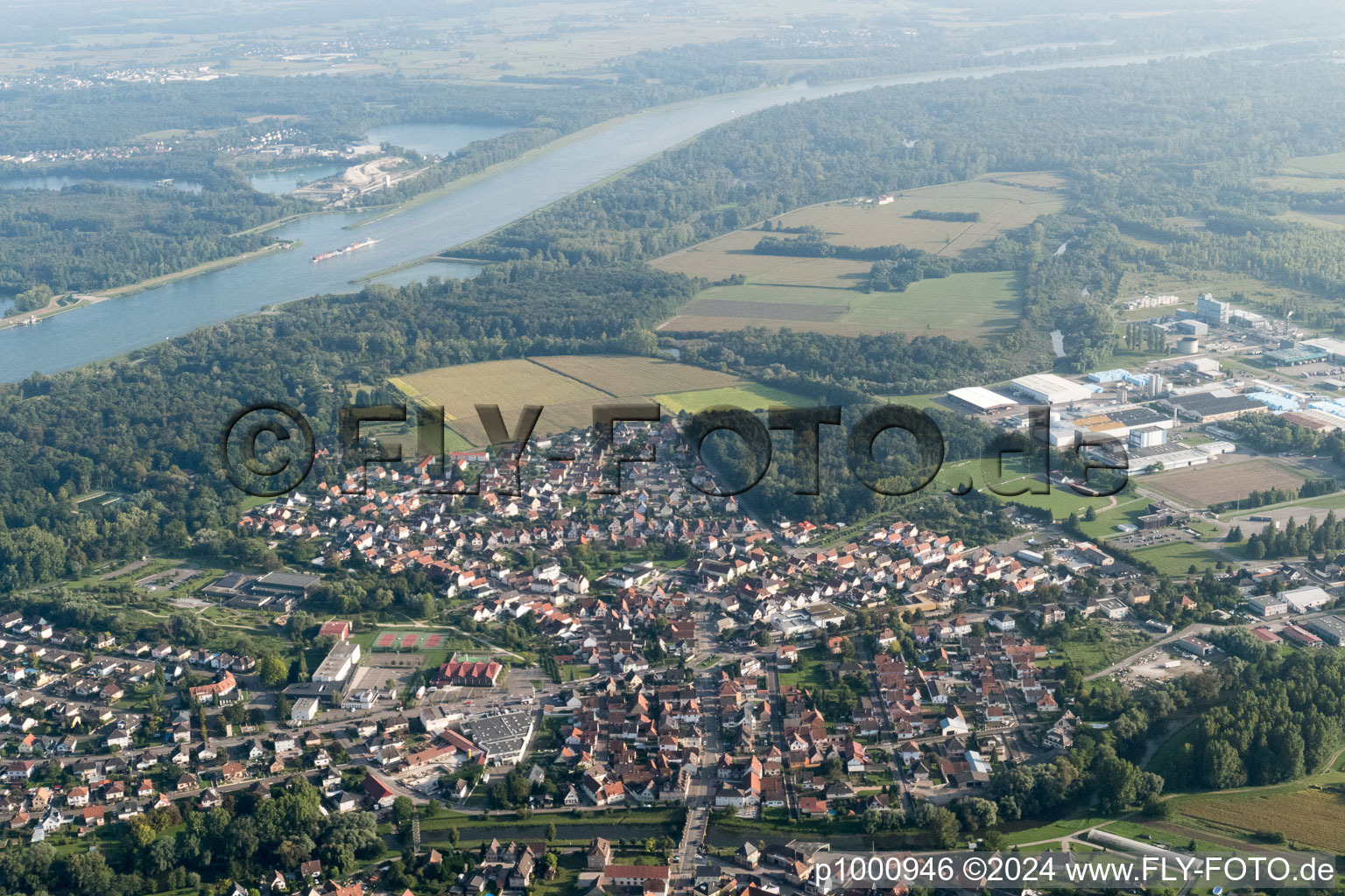 Photographie aérienne de Drusenheim dans le département Bas Rhin, France