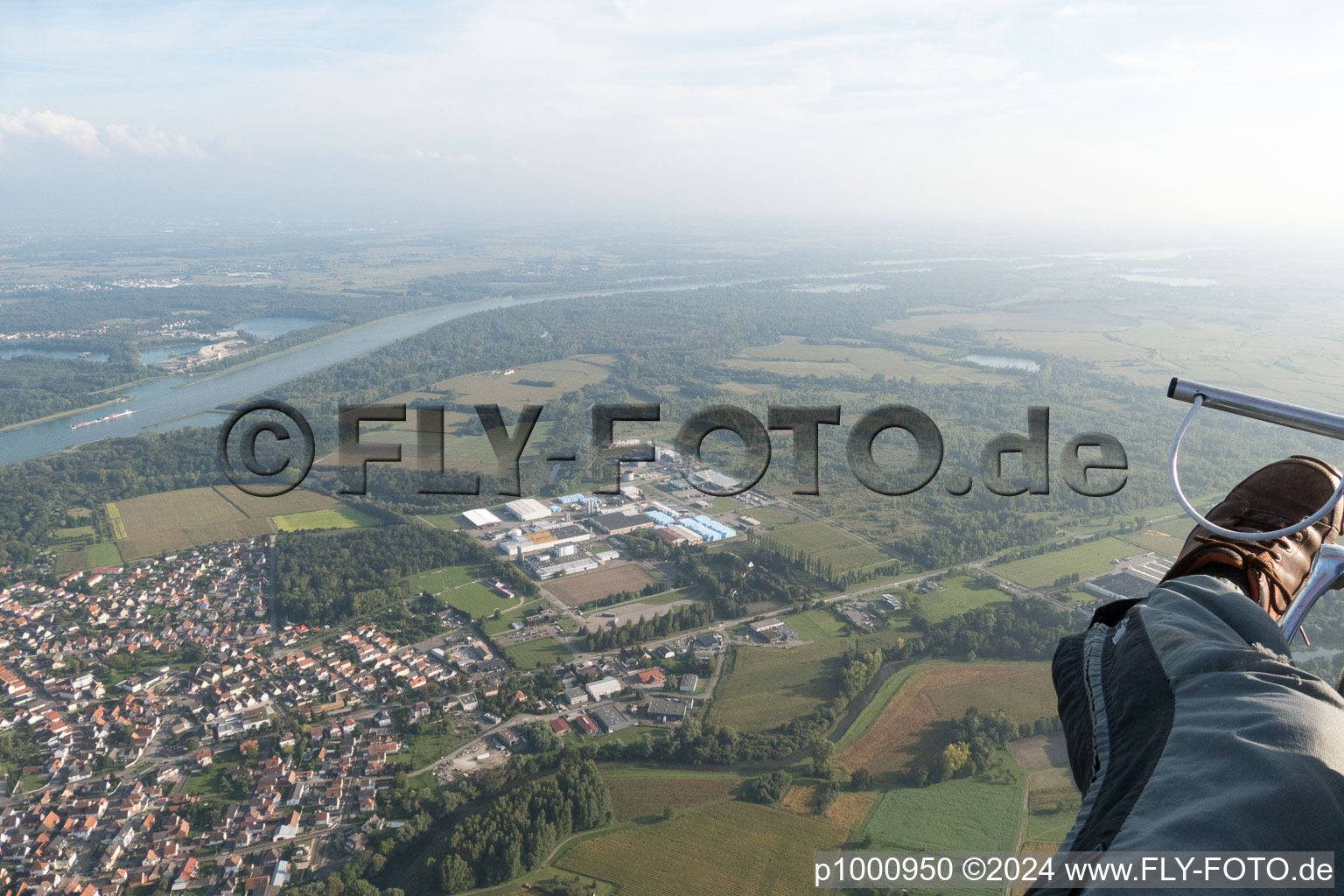 Drusenheim dans le département Bas Rhin, France vue d'en haut