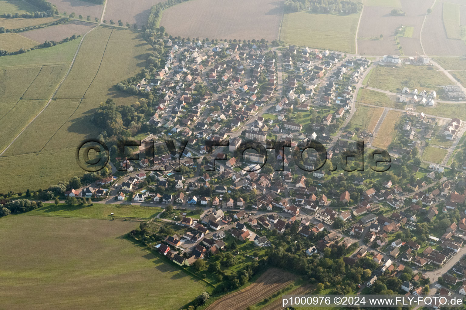 Gambsheim dans le département Bas Rhin, France hors des airs