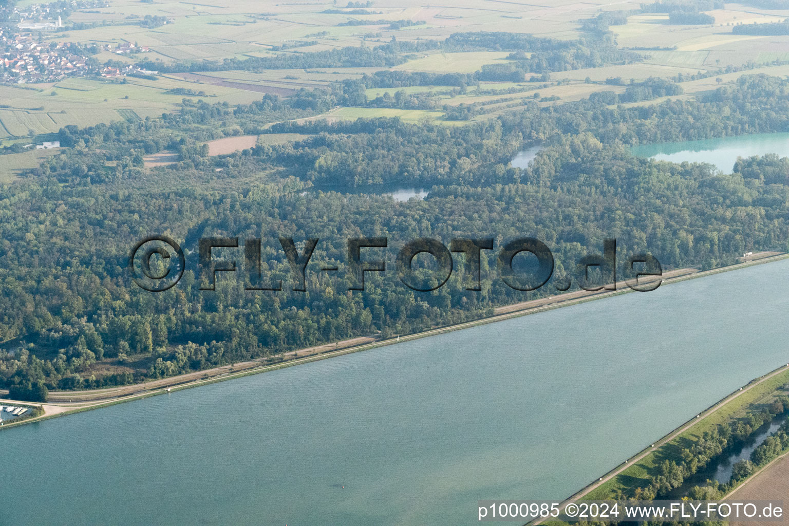 Gambsheim dans le département Bas Rhin, France vue d'en haut