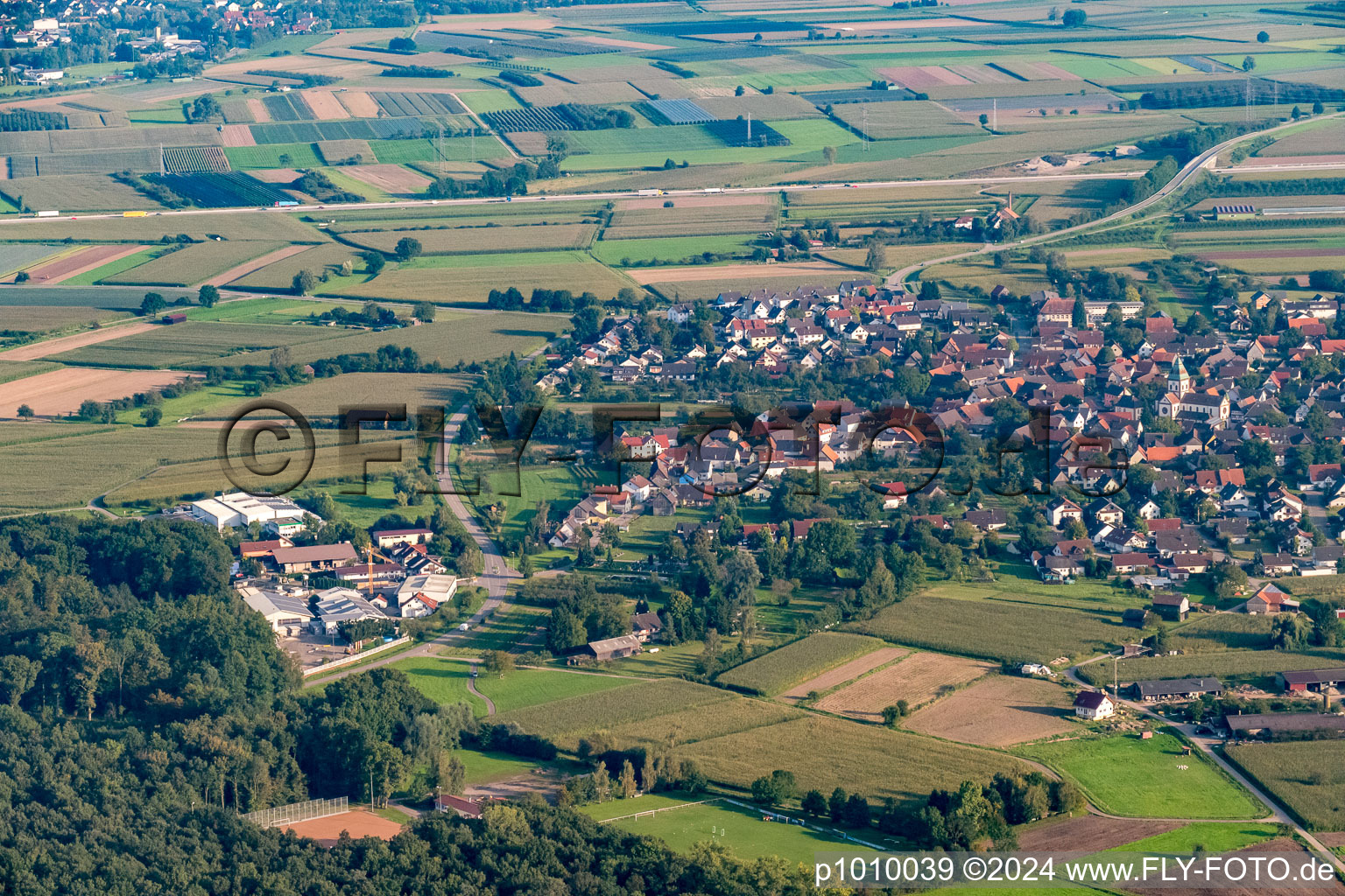 Quartier Wagshurst in Achern dans le département Bade-Wurtemberg, Allemagne d'en haut