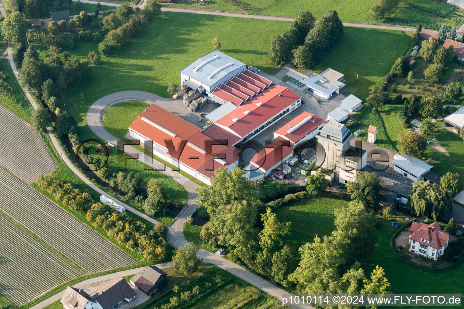 Vue aérienne de Site de l'usine Kraewa GmbH Umformtechnik à le quartier Erlach in Renchen dans le département Bade-Wurtemberg, Allemagne