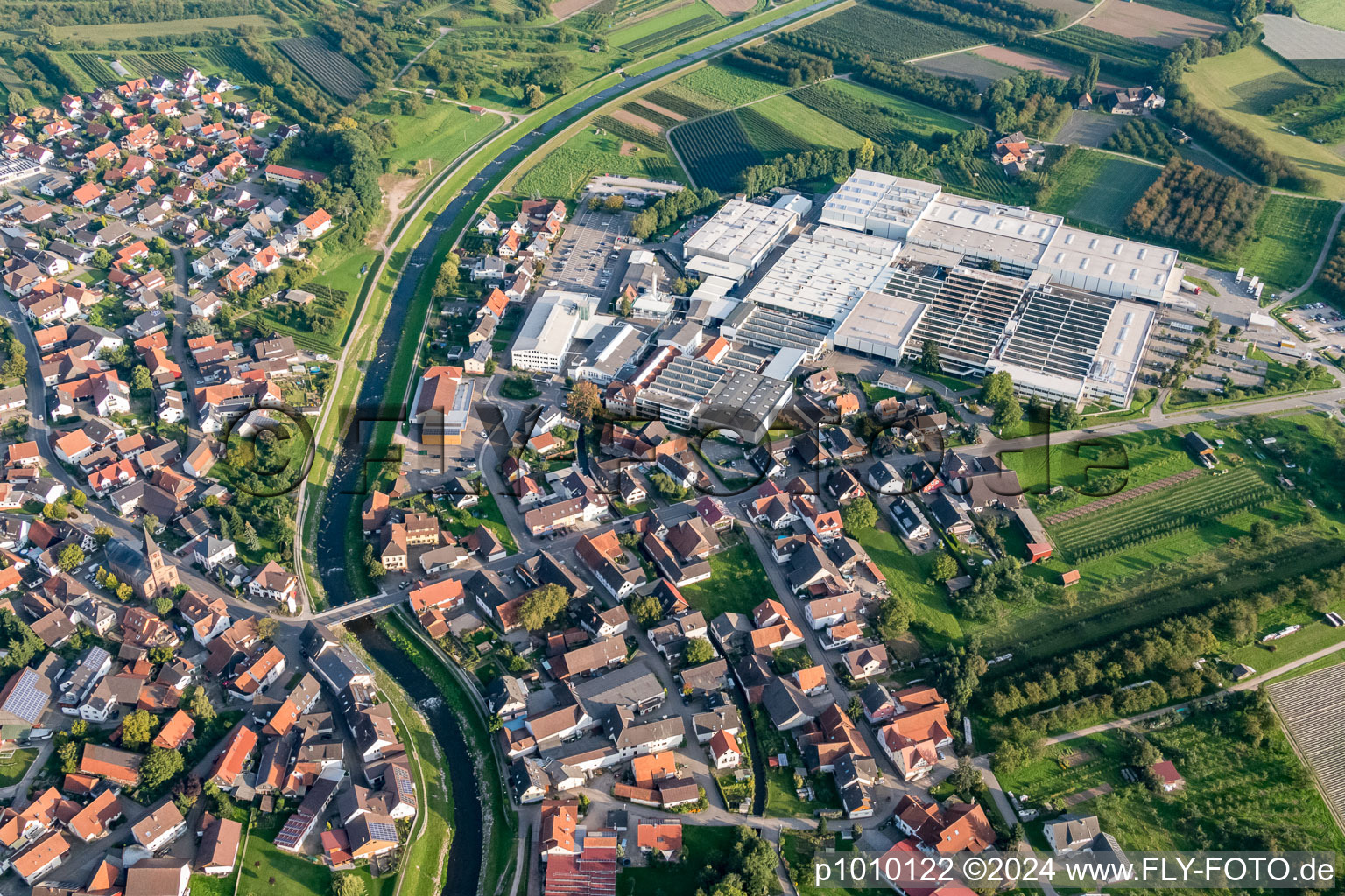 Vue aérienne de Locaux de l'usine Progress-Werk Oberkirch AG à le quartier Stadelhofen in Oberkirch dans le département Bade-Wurtemberg, Allemagne