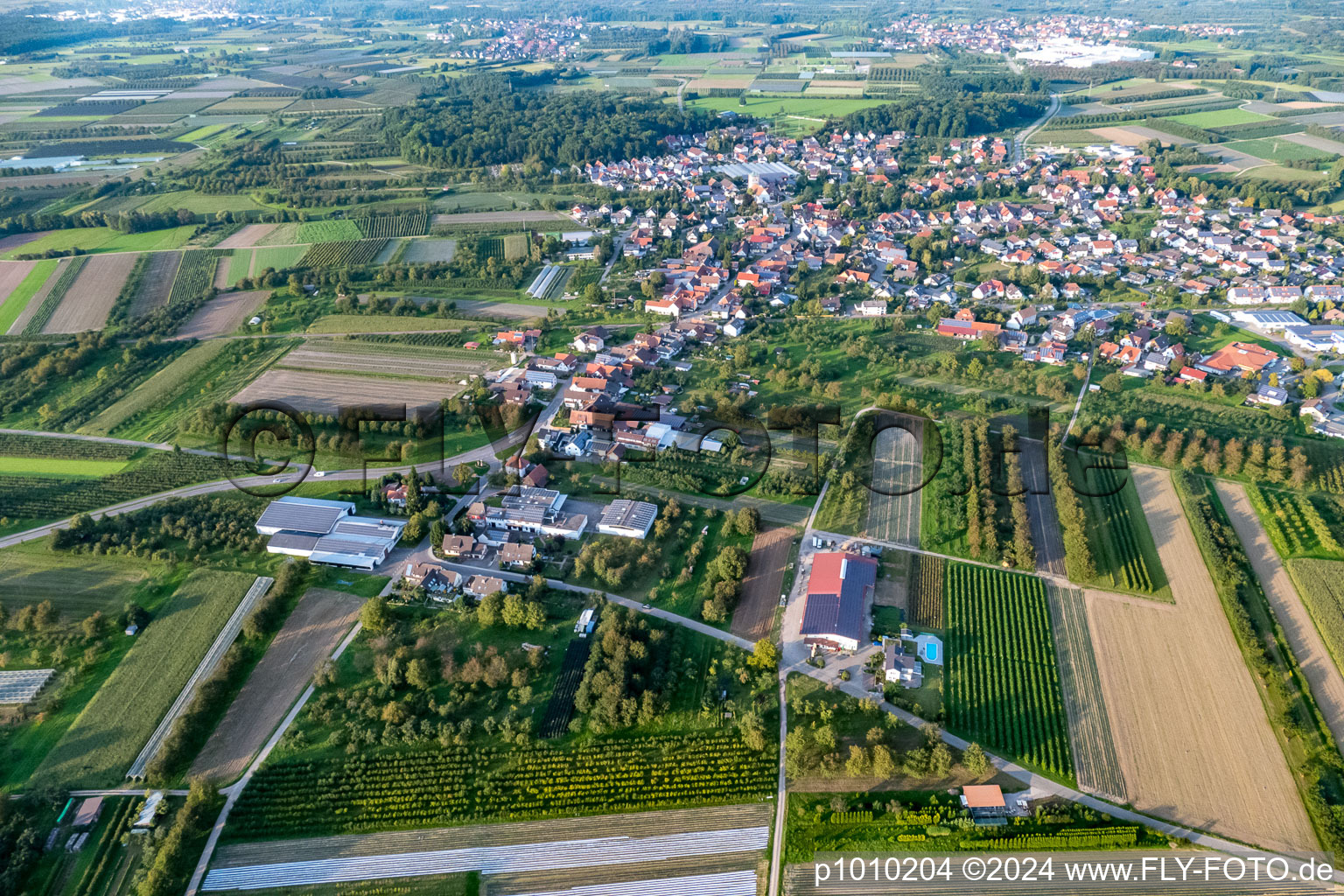 Vue oblique de Quartier Zusenhofen in Oberkirch dans le département Bade-Wurtemberg, Allemagne