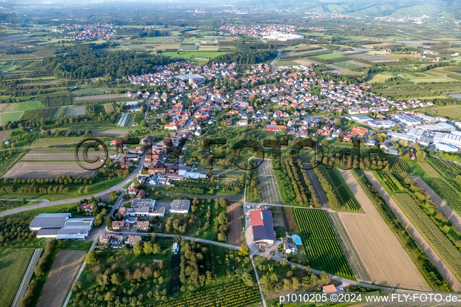 Vue aérienne de Quartier Zusenhofen in Oberkirch dans le département Bade-Wurtemberg, Allemagne