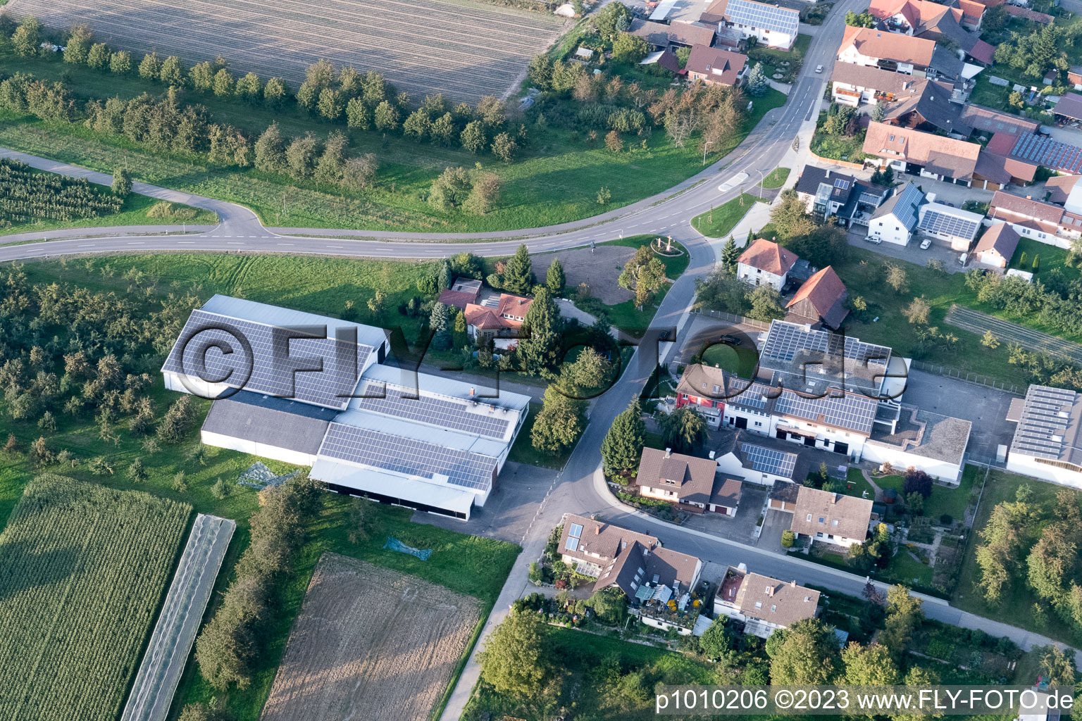 Vue aérienne de Tilleul à le quartier Zusenhofen in Oberkirch dans le département Bade-Wurtemberg, Allemagne