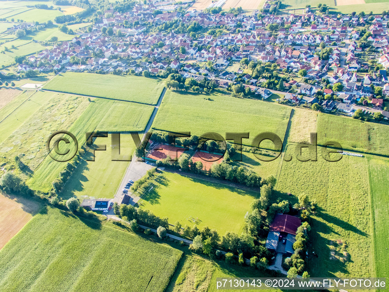 Image drone de Minfeld dans le département Rhénanie-Palatinat, Allemagne