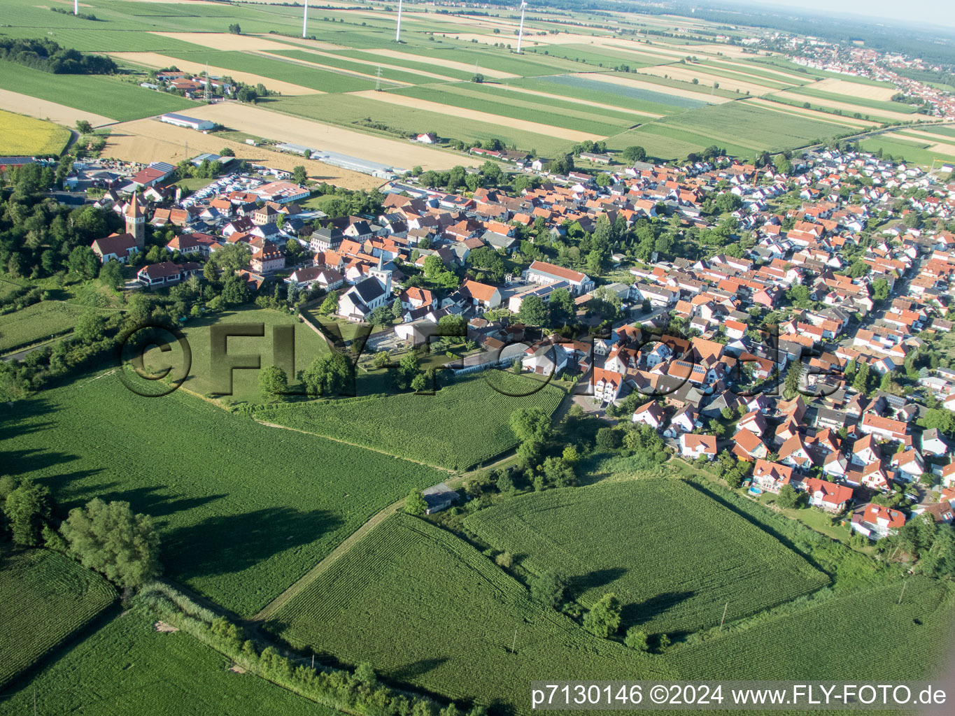 Minfeld dans le département Rhénanie-Palatinat, Allemagne d'un drone