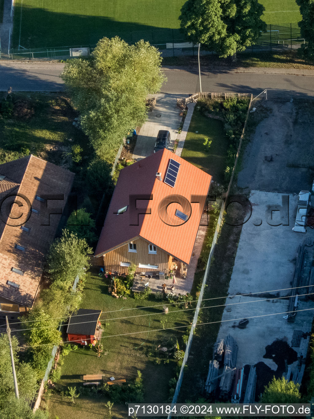 Quartier Billigheim in Billigheim-Ingenheim dans le département Rhénanie-Palatinat, Allemagne vue du ciel