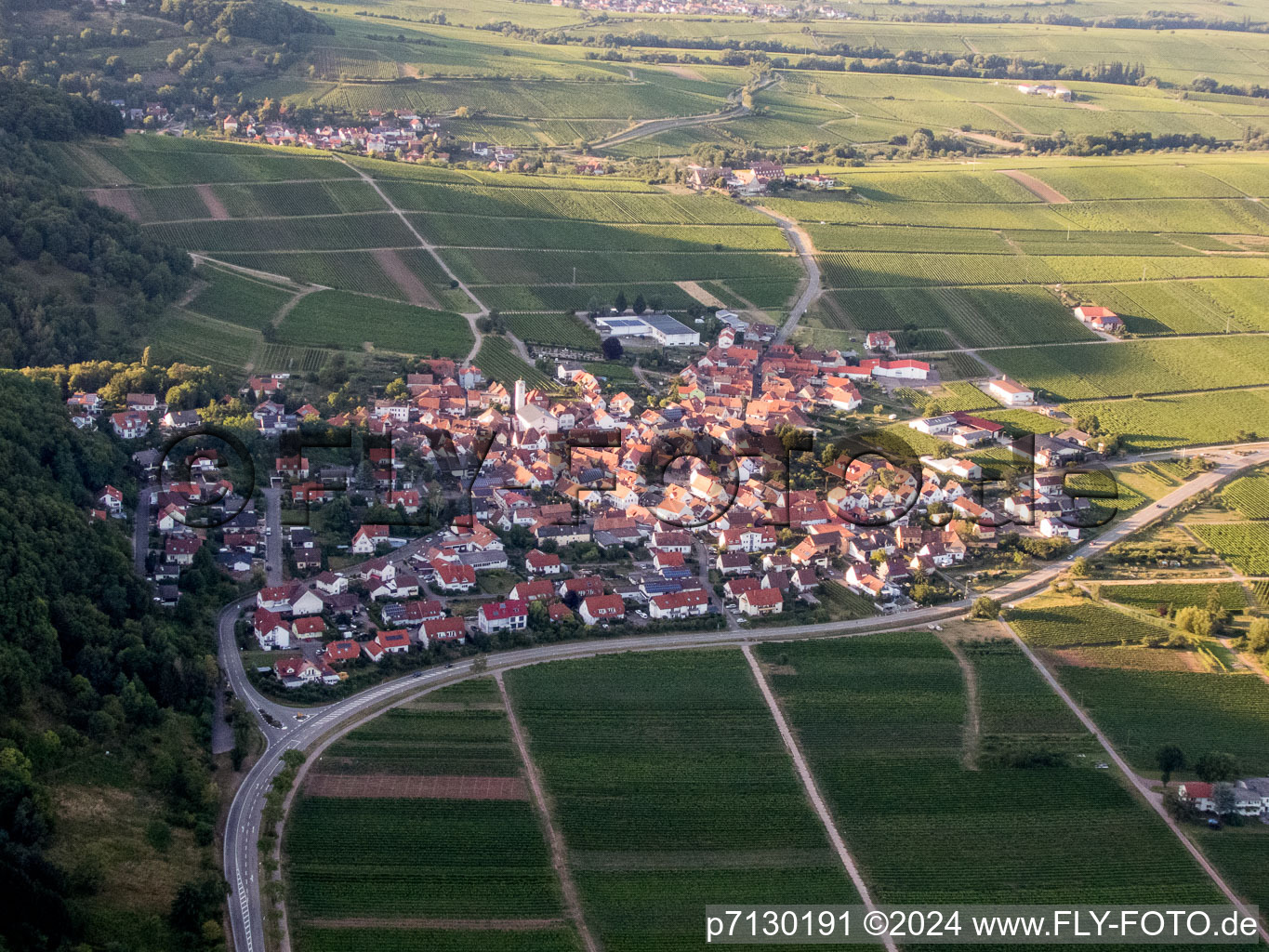 Eschbach dans le département Rhénanie-Palatinat, Allemagne vu d'un drone