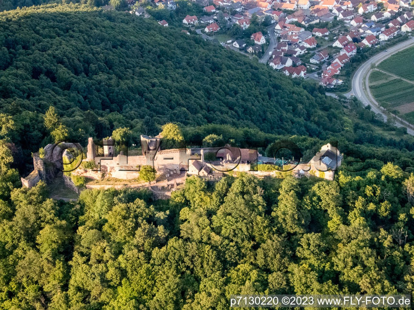 Photographie aérienne de Madenbourg à Eschbach dans le département Rhénanie-Palatinat, Allemagne