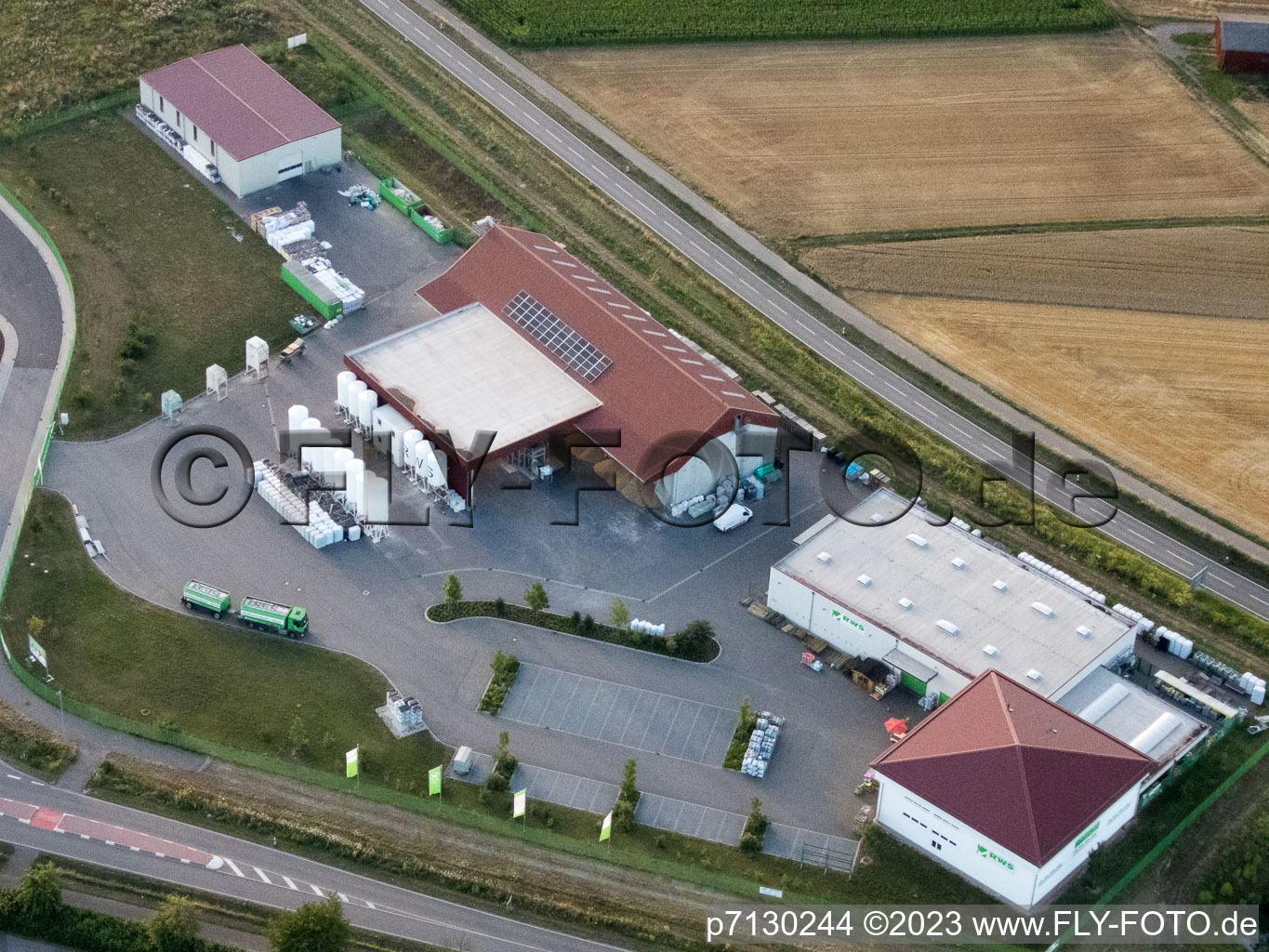 Quartier Herxheim in Herxheim bei Landau dans le département Rhénanie-Palatinat, Allemagne du point de vue du drone