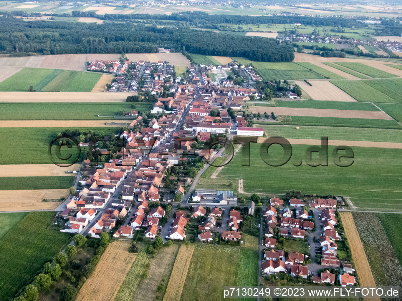 Quartier Hayna in Herxheim bei Landau dans le département Rhénanie-Palatinat, Allemagne d'en haut