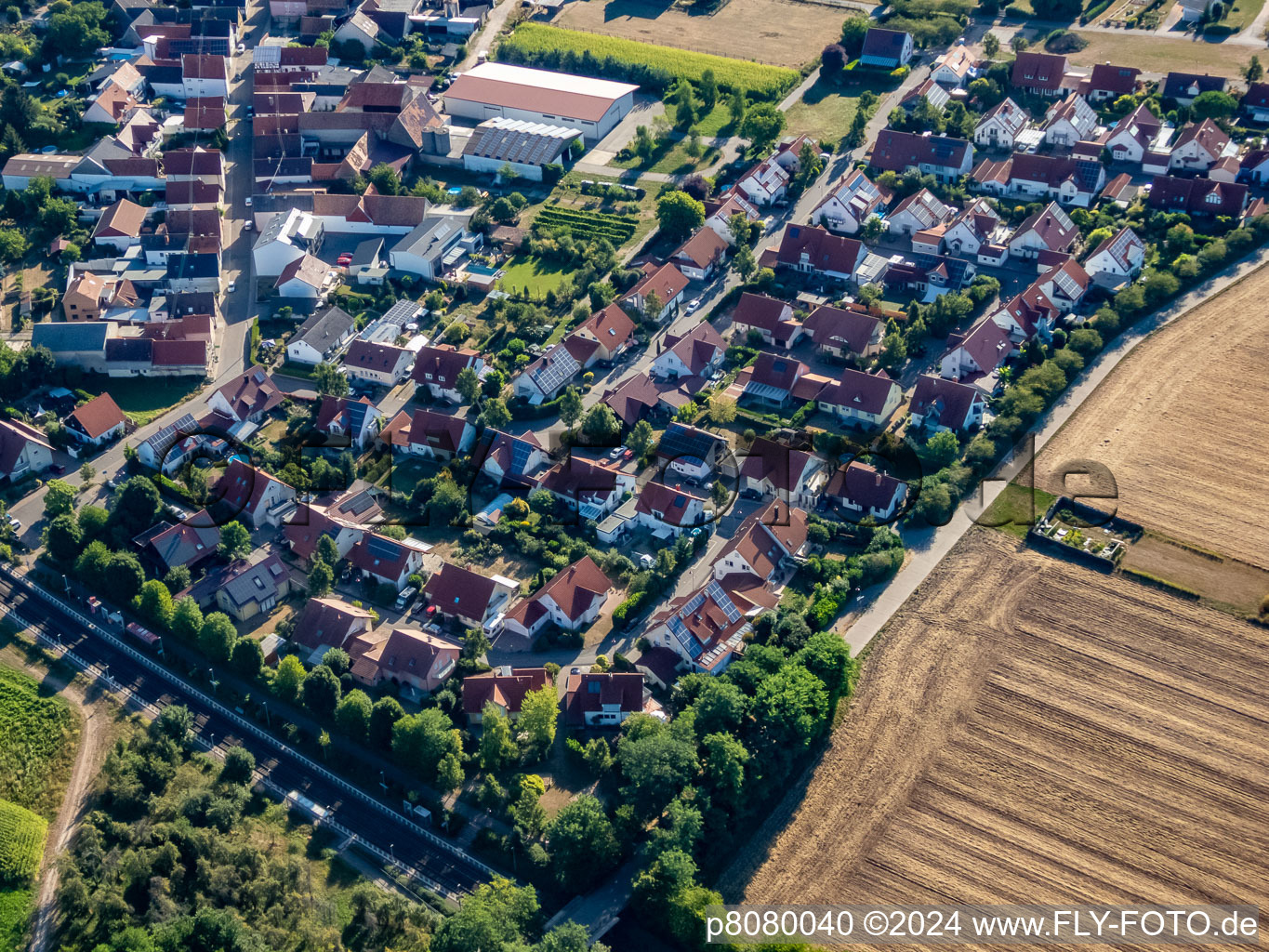 Vue aérienne de Boulanger à Steinweiler dans le département Rhénanie-Palatinat, Allemagne