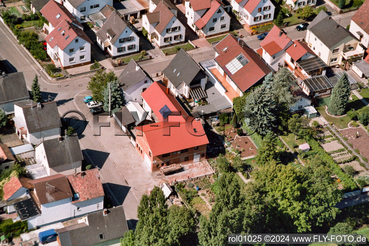 Vue aérienne de Südendstrasse Lindenstr à Kandel dans le département Rhénanie-Palatinat, Allemagne