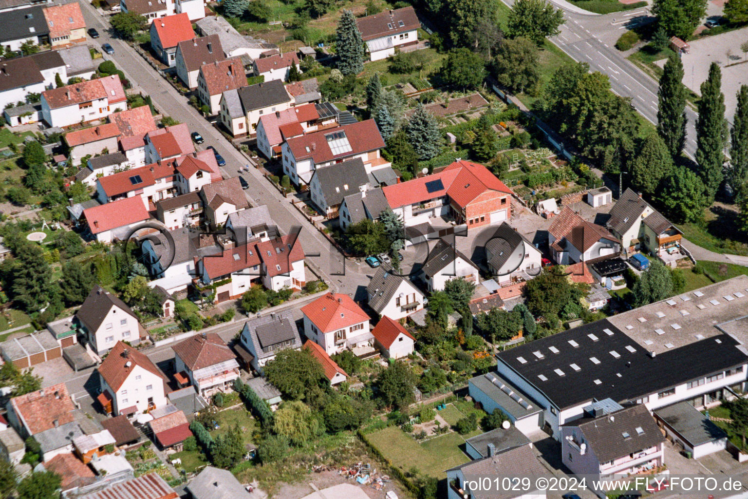 Vue aérienne de Südendstrasse Lindenstr à Kandel dans le département Rhénanie-Palatinat, Allemagne