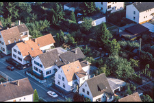 Vue aérienne de Garden City Waldstrasse depuis le ballon à Kandel dans le département Rhénanie-Palatinat, Allemagne