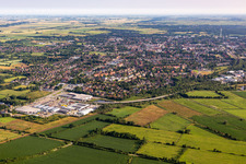 Vue aérienne de Heide dans le département Schleswig-Holstein, Allemagne