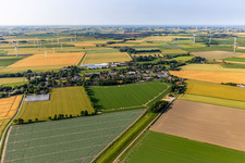Vue oblique de Schülp dans le département Schleswig-Holstein, Allemagne