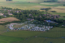 Vue aérienne de Camping MeerGrün à le quartier Süderdeich in Tating dans le département Schleswig-Holstein, Allemagne