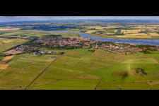 Vue aérienne de Tönning dans le département Schleswig-Holstein, Allemagne