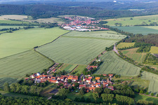 Vue aérienne de Quartier Wipperoda in Georgenthal dans le département Thuringe, Allemagne