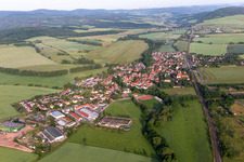 Vue aérienne de Quartier Mechterstädt in Hörsel dans le département Thuringe, Allemagne