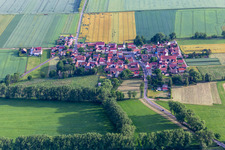Vue aérienne de Hausen dans le département Thuringe, Allemagne
