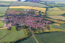 Vue aérienne de Molschleben dans le département Thuringe, Allemagne