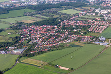 Vue aérienne de Quartier Siebleben in Gotha dans le département Thuringe, Allemagne