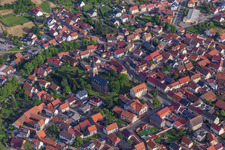 Vue oblique de Quartier Seebergen in Drei Gleichen dans le département Thuringe, Allemagne