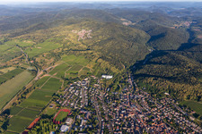 Vue aérienne de Bad Bergzabern dans le département Rhénanie-Palatinat, Allemagne