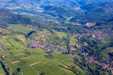 Vue aérienne de Birkweiler dans le département Rhénanie-Palatinat, Allemagne