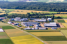 Vue aérienne de Parc industriel de l'Ouest à le quartier Herxheim in Herxheim bei Landau dans le département Rhénanie-Palatinat, Allemagne