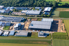 Vue aérienne de Parc industriel de l'Ouest à le quartier Herxheim in Herxheim bei Landau dans le département Rhénanie-Palatinat, Allemagne