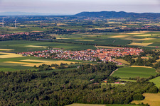 Vue aérienne de Vue sur le village à Steinweiler dans le département Rhénanie-Palatinat, Allemagne