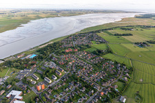 Tönning dans le département Schleswig-Holstein, Allemagne hors des airs