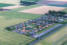 Vue oblique de Résidence de vacances et camping Wesselburenerkoog à Wesselburenerkoog dans le département Schleswig-Holstein, Allemagne