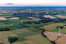 Vue aérienne de Wesselburen dans le département Schleswig-Holstein, Allemagne