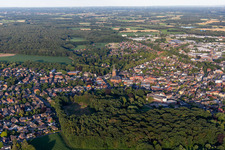 Vue oblique de Rhede dans le département Rhénanie du Nord-Westphalie, Allemagne