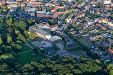 Vue aérienne de École polyvalente à Rhede dans le département Rhénanie du Nord-Westphalie, Allemagne
