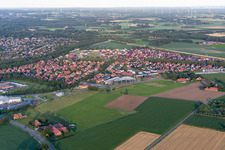 Vue aérienne de Grütlohn à Borken dans le département Rhénanie du Nord-Westphalie, Allemagne
