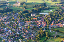 Vue aérienne de Quartier Gemen in Borken dans le département Rhénanie du Nord-Westphalie, Allemagne