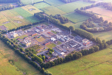 Vue aérienne de Installations du stockage souterrain de gaz naturel de E.ON Ruhrgas AG à Epe à le quartier Kottigerhook in Gronau dans le département Rhénanie du Nord-Westphalie, Allemagne